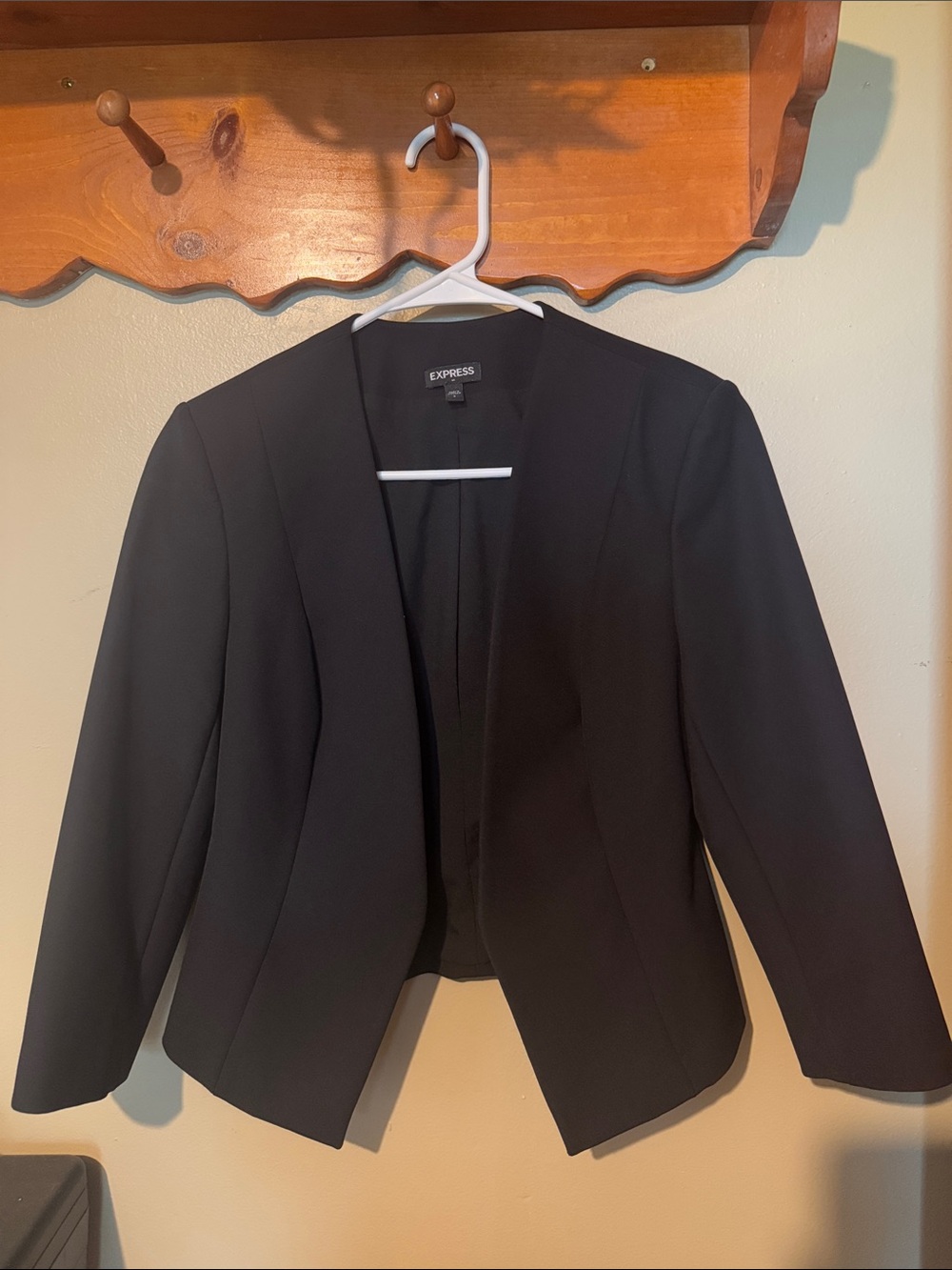 Express Black Women's Open Front Blazer